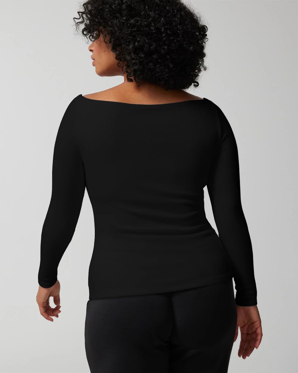 Long-Sleeve Scoop-Neck Bra Top click to view larger image.