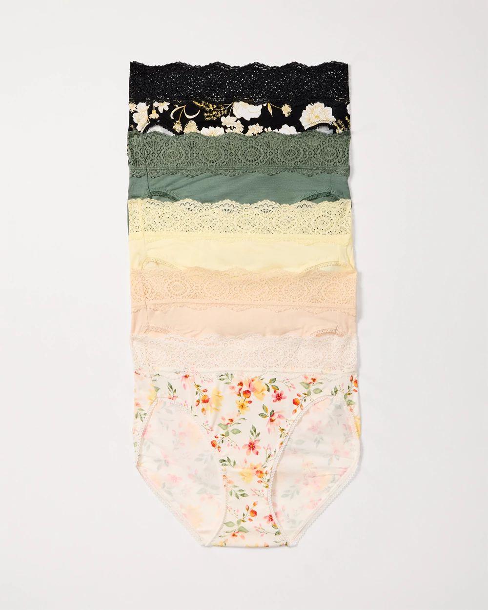 Crochet Lace High Leg Panty Pack