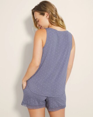 Printed V-Neck Pajama Tank click to view larger image.