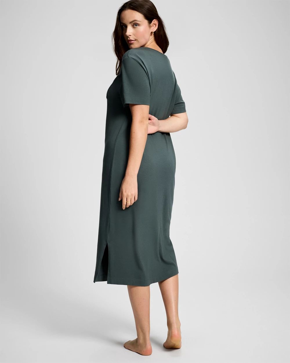 Short-Sleeve Long Sleepshirt click to view larger image.