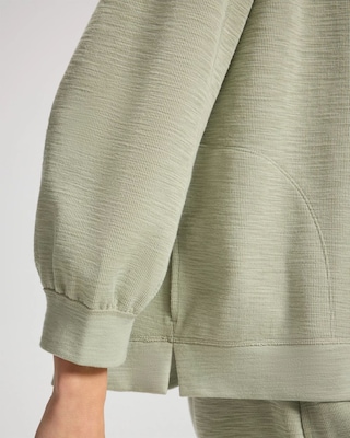 Slub French Terry Relaxed Open-Front Cardi click to view larger image.