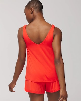 Shirred Strap Pajama Tank click to view larger image.