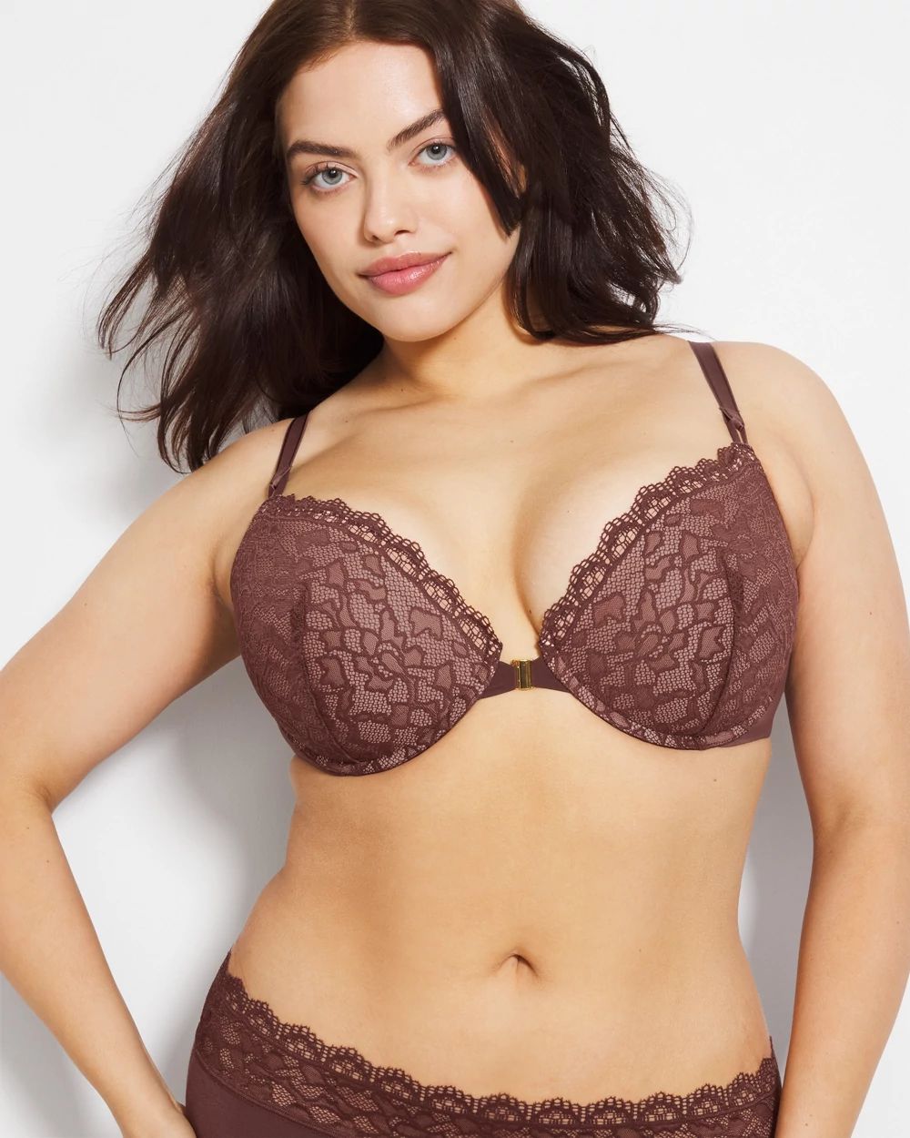 Embraceable Push-Up Front-Close Bra with Lace