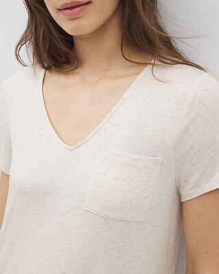 Slub Short Sleeve Long Sleepshirt click to view larger image.
