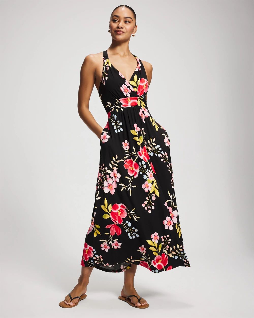 Soft Jersey Crossback Maxi Bra Dress