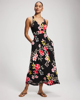 Soft Jersey Crossback Maxi Bra Dress