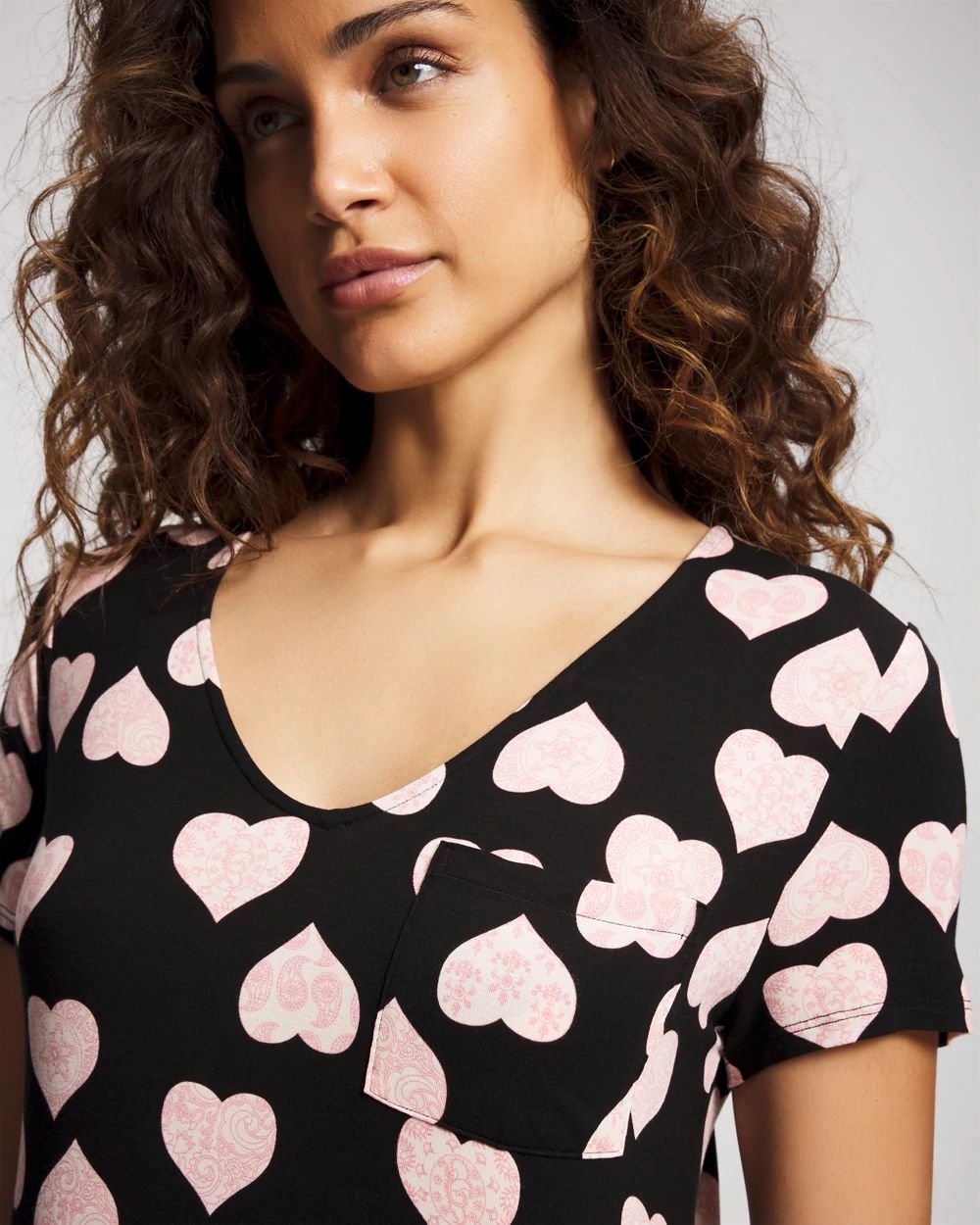 Short Sleeve Long Sleepshirt click to view larger image.