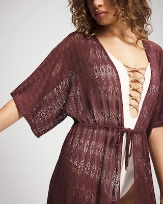 Sunkissed Crochet Open-Front Caftan click to view larger image.