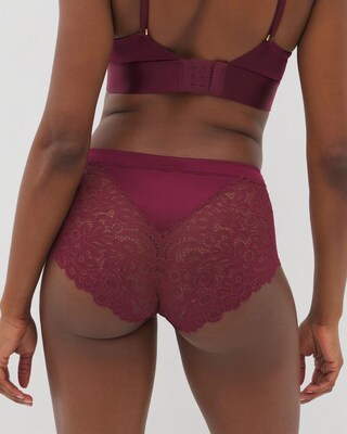 High-Waist Brief Panty with Lace click to view larger image.