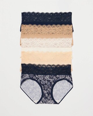 Hipster Panty with Super Soft Enchanting Lace 5 pack
