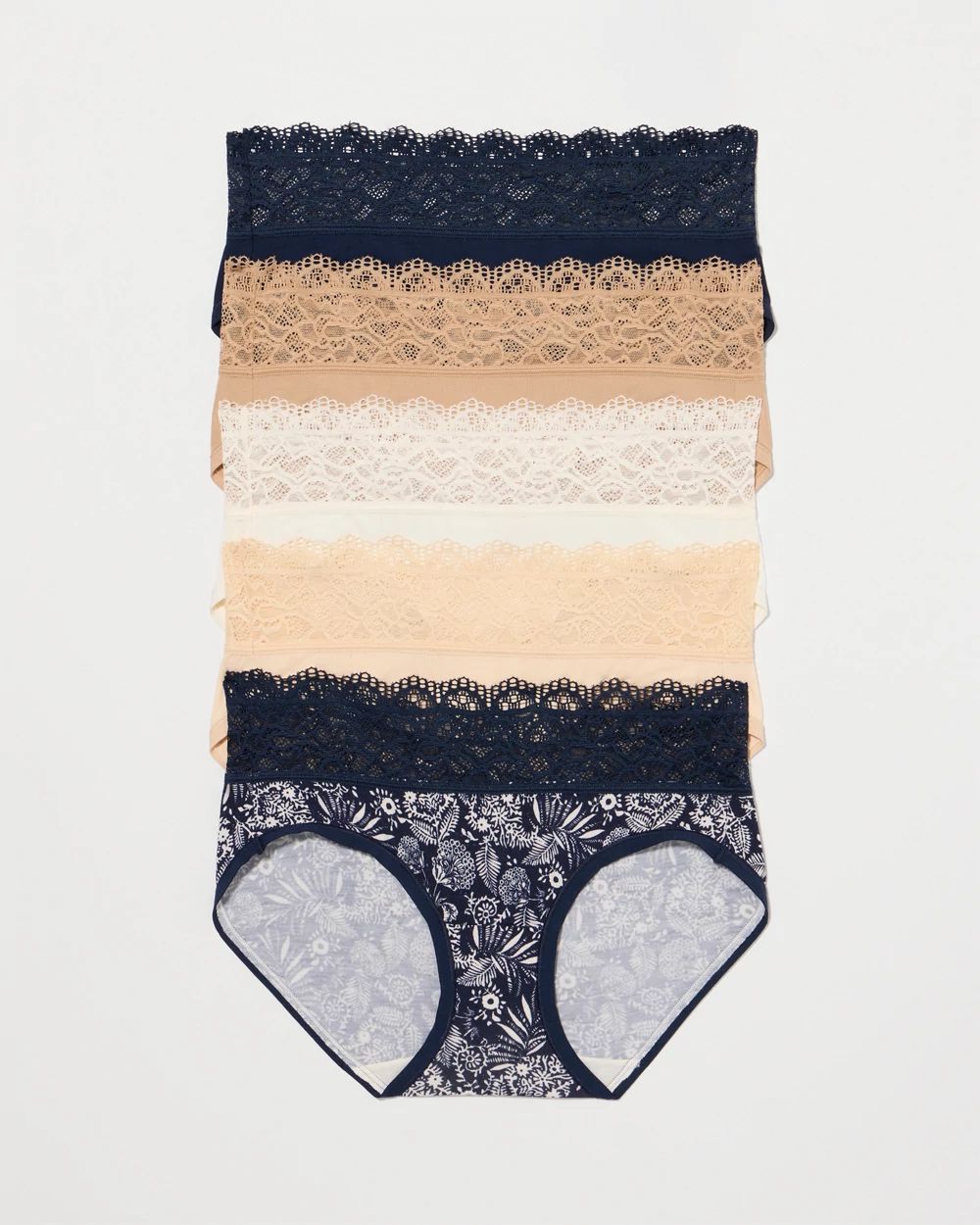 Embraceable Hipster Panty with Super Soft Enchanting Lace 5 pack