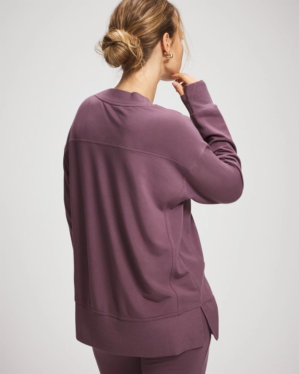 Ultrasoft Fleece V-Neck Sweatshirt