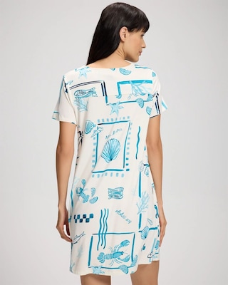 Short Sleeve Scoop Neck Sleepshirt click to view larger image.