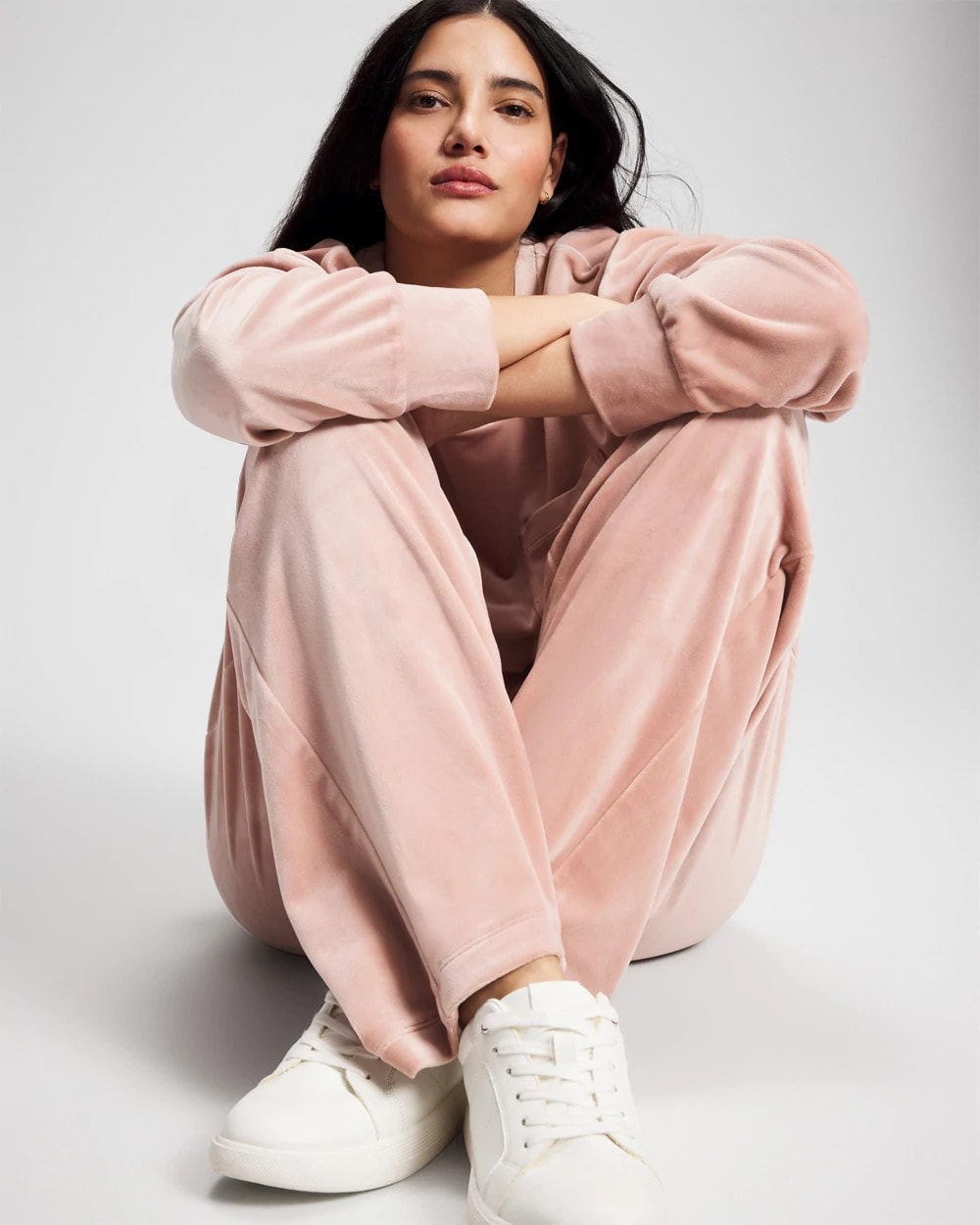 Velour Straight Leg Pants