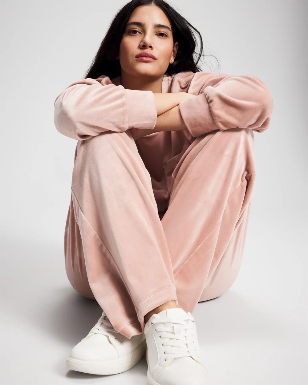 Velour Straight Leg Pants