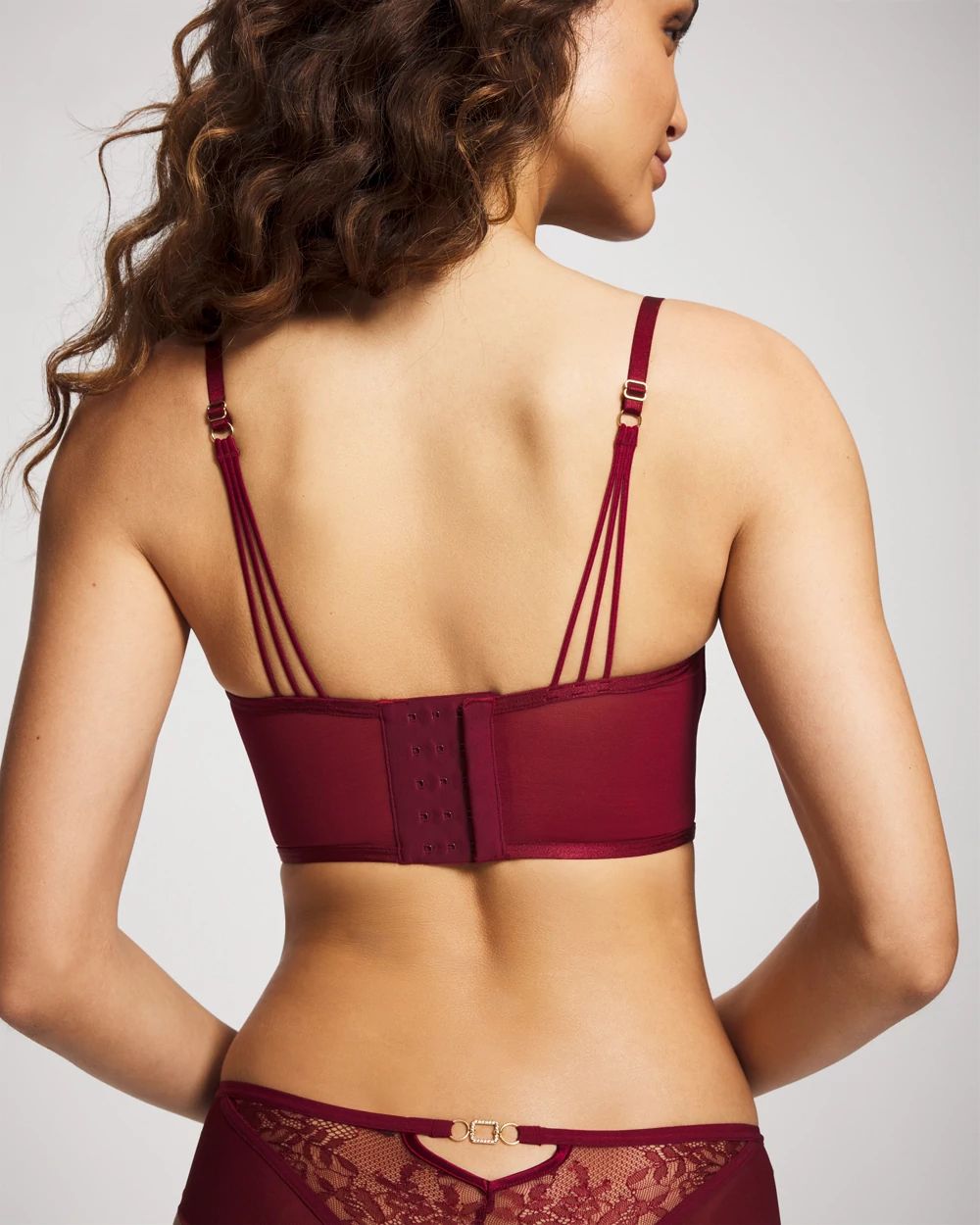 Sheer Glam Long Line Scoop Bralette click to view larger image.