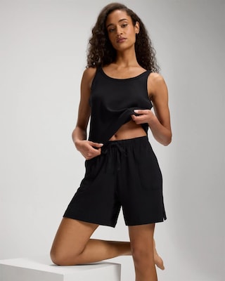 Relaxed Long Pajama Shorts click to view larger image.