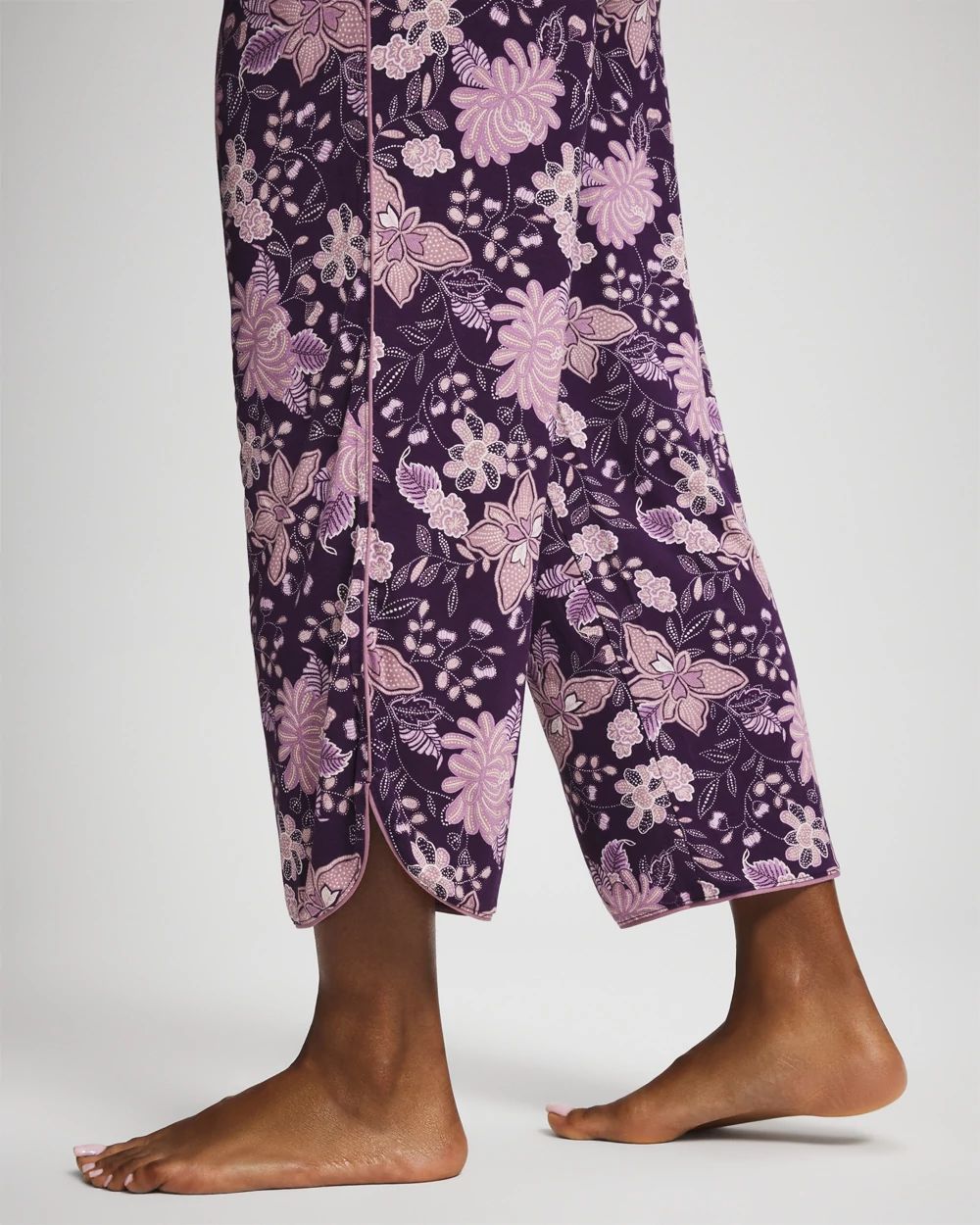 Cool Nights Piped Crop Pajama Pants