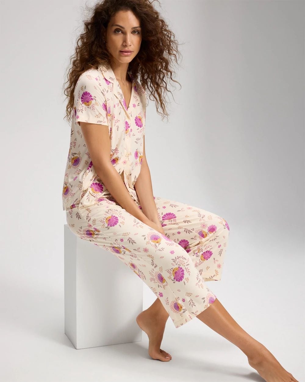 Cool Nights Cropped Pajama Pants
