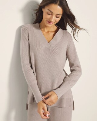 Lurex V-Neck Sweater