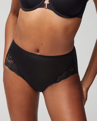 High-Waist Brief Panty with Lace