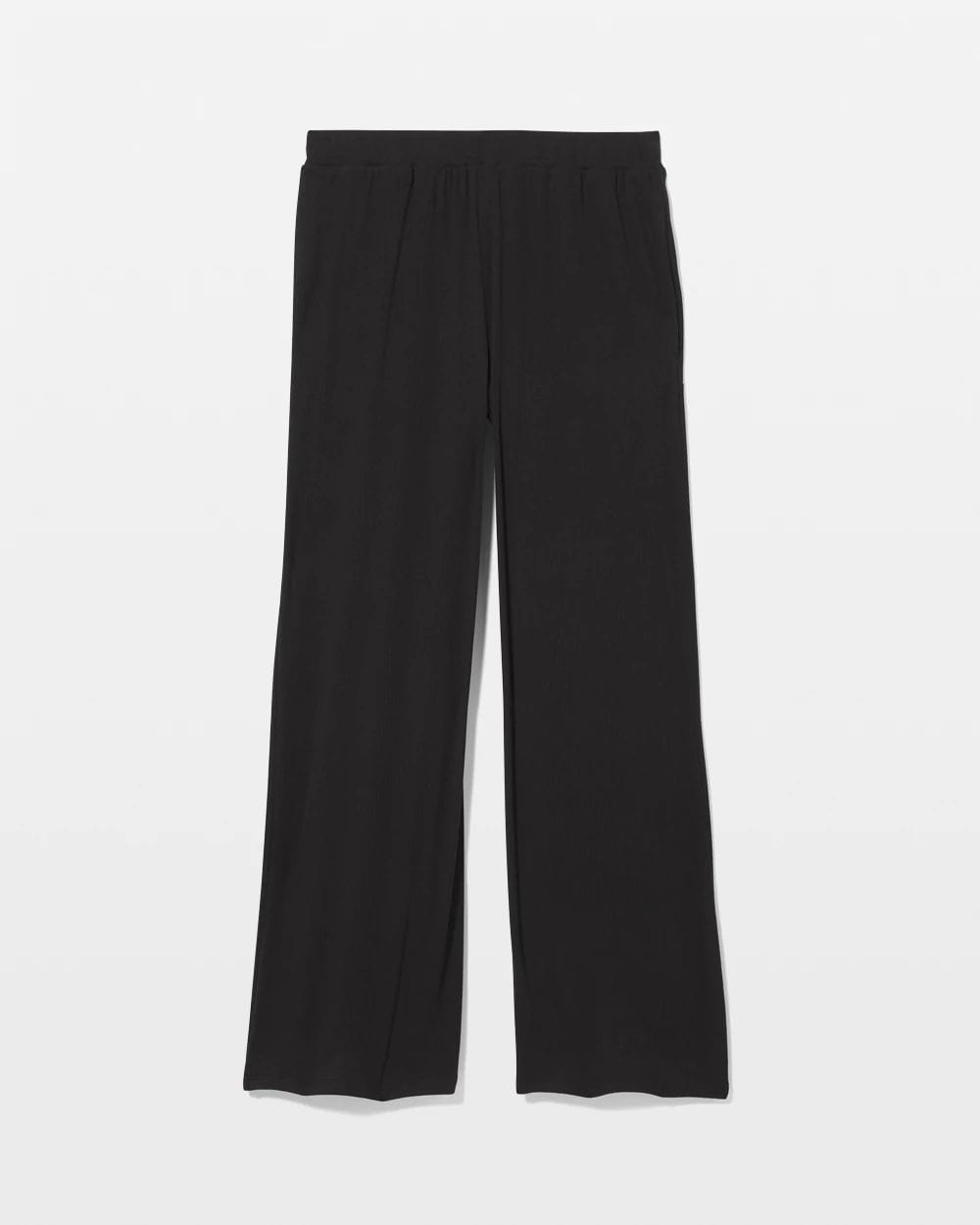 Lightweight Rib Knit Wide Leg Pajama Pants