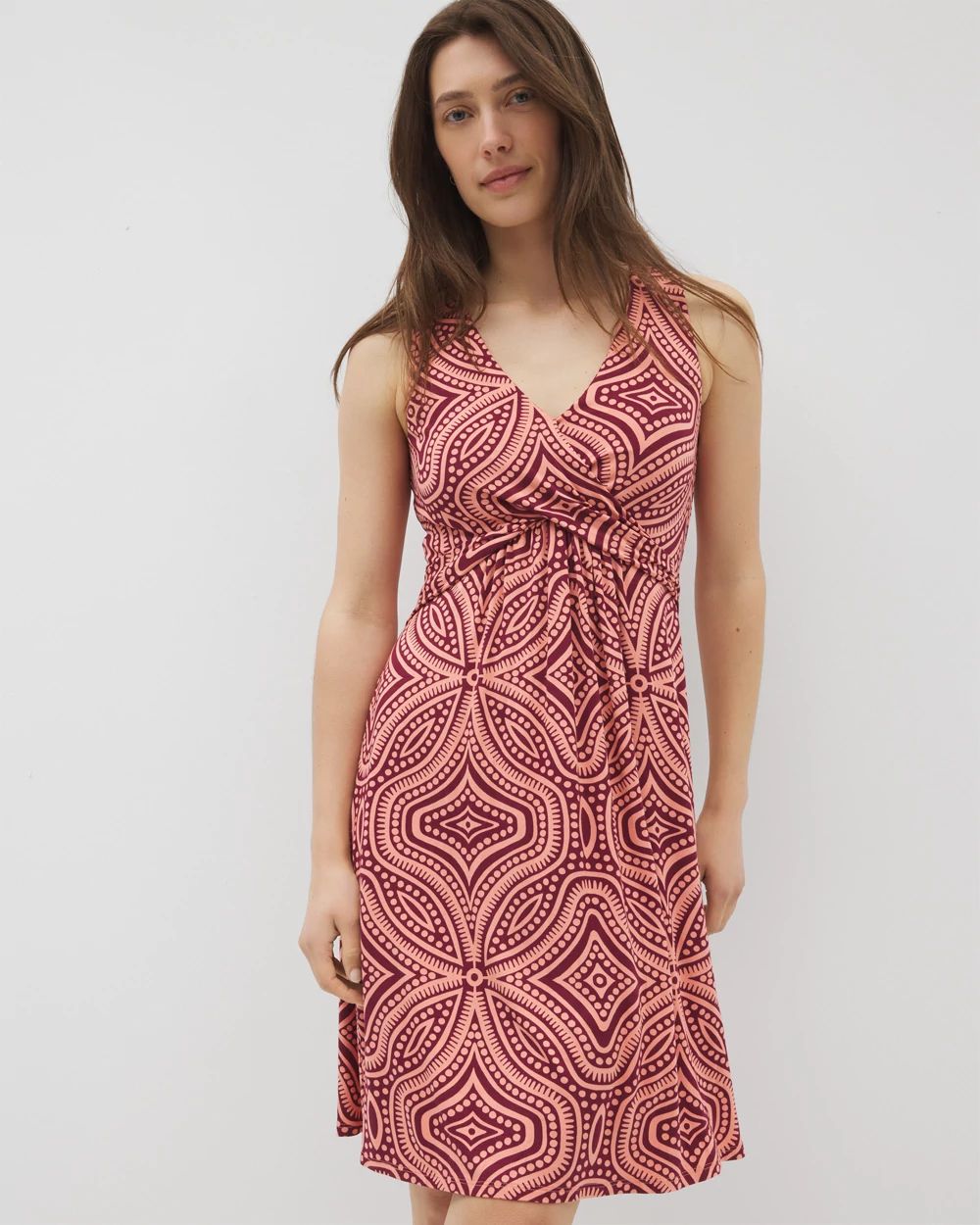 Soft Jersey V-Neck Short Bra Dress