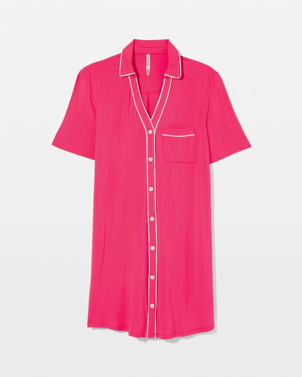 Cool Nights Button-Front Sleepshirt