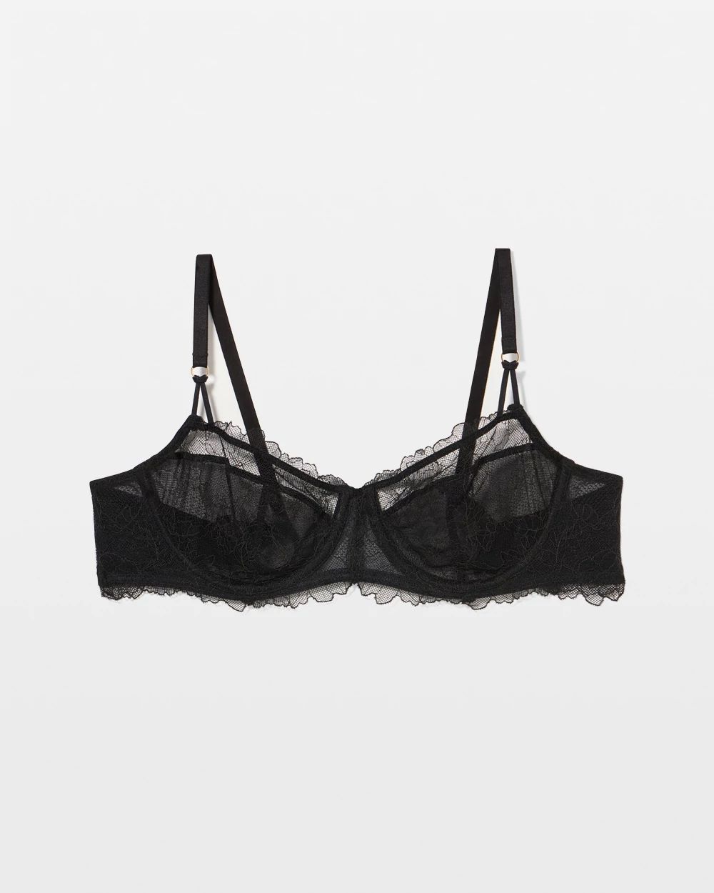 Fine Line Lace Unlined Balconette Bra click to view larger image.
