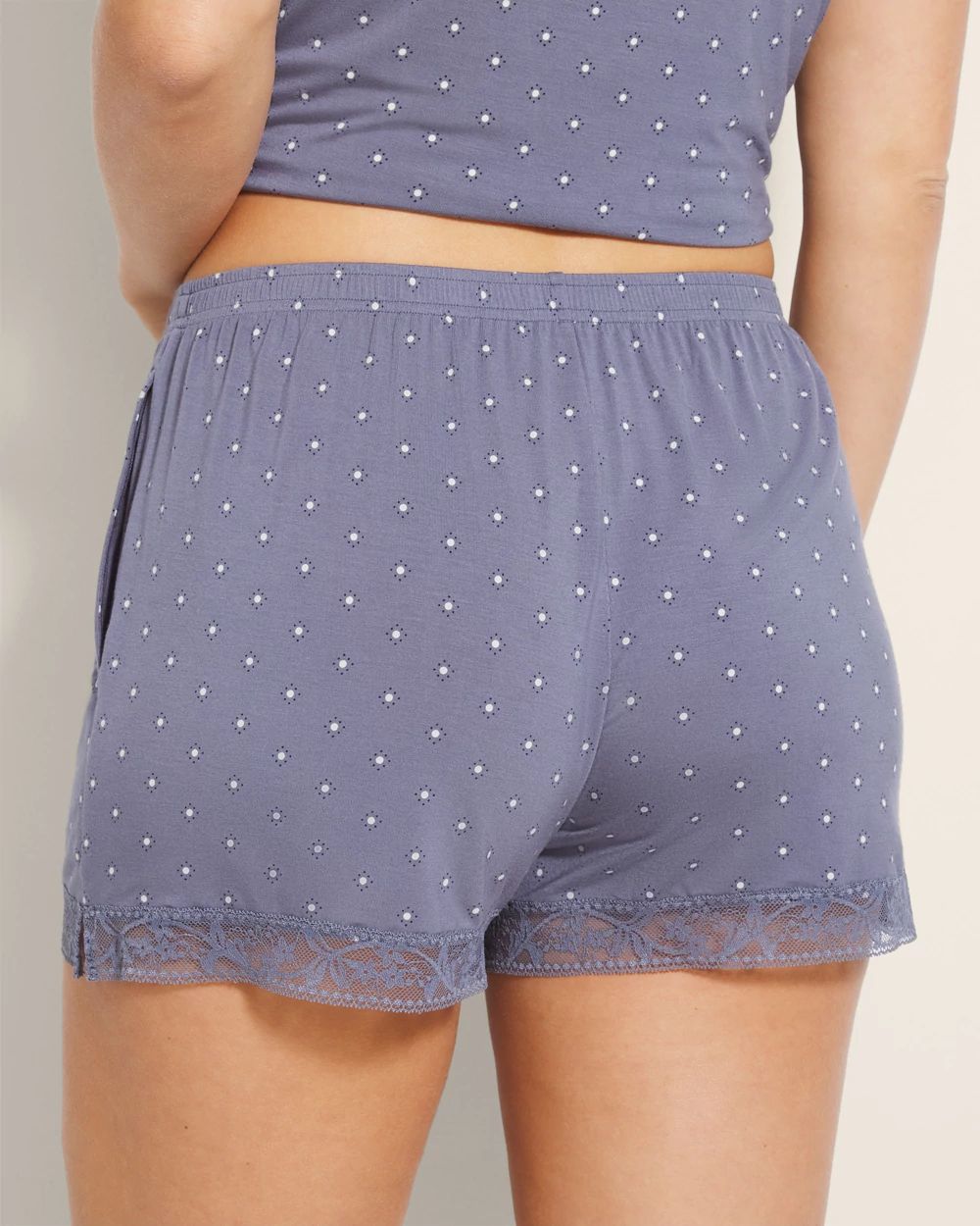 Cool Nights Lace-Trim Pajama Shorts