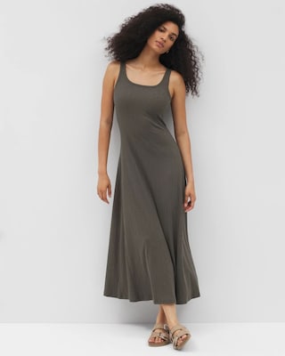 Rib Square Neck Lounge Dress