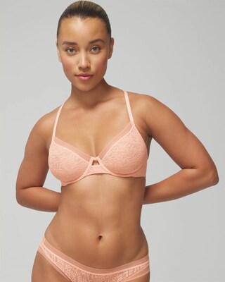 Soma Unlined Perfect Coverage Bra with Stretch Lace