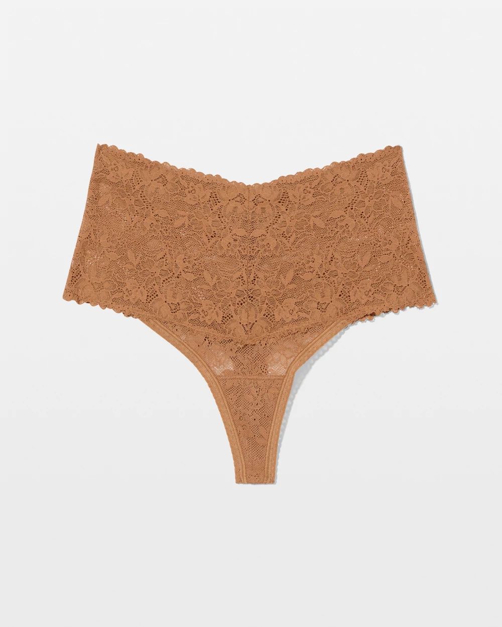 Perfect Lace High-Waist Thong Panty click to view larger image.