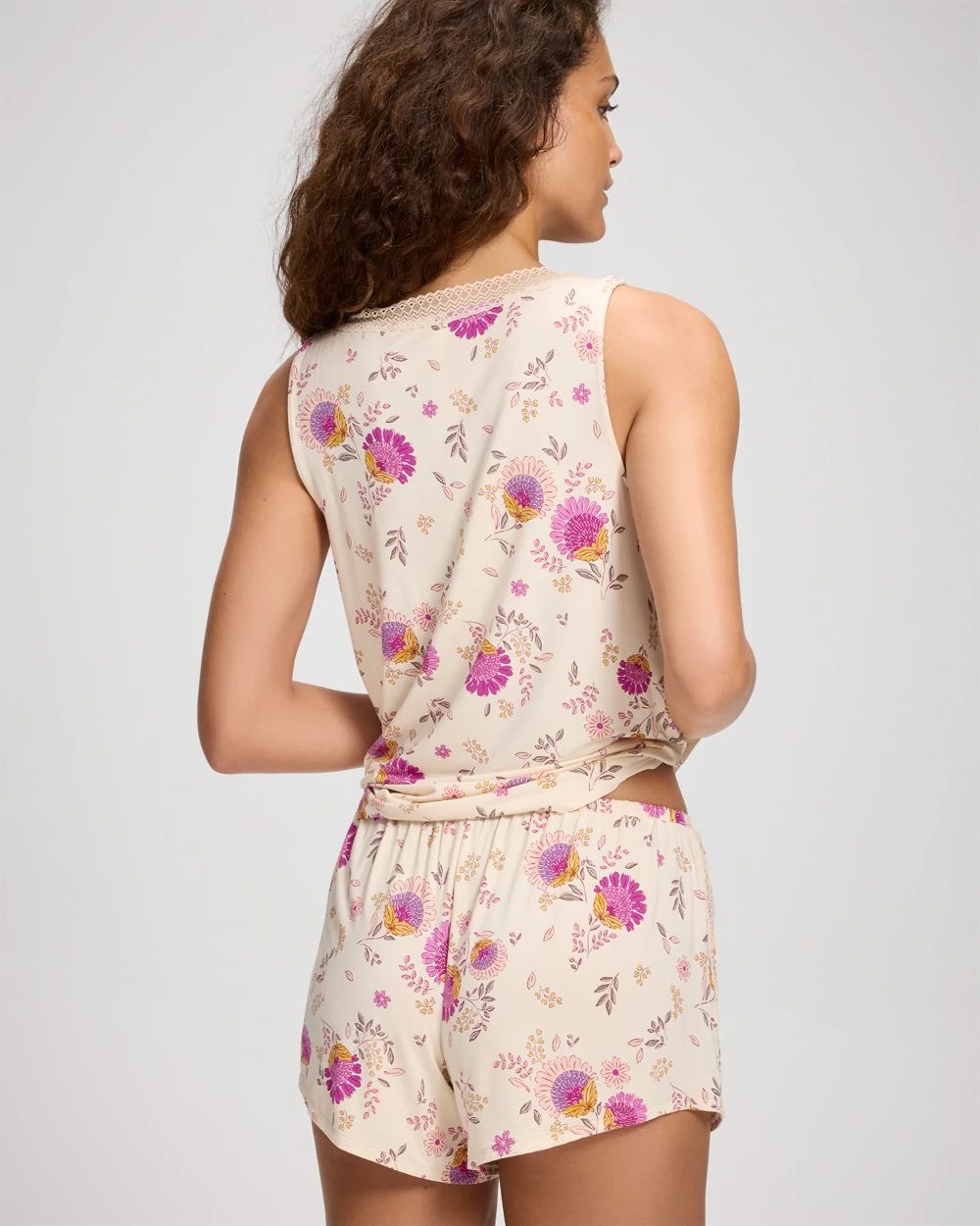 Cool Nights Macrame Trim Relaxed Pajama Shorts