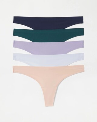 Soft Stretch Thong Panty 5 Pack