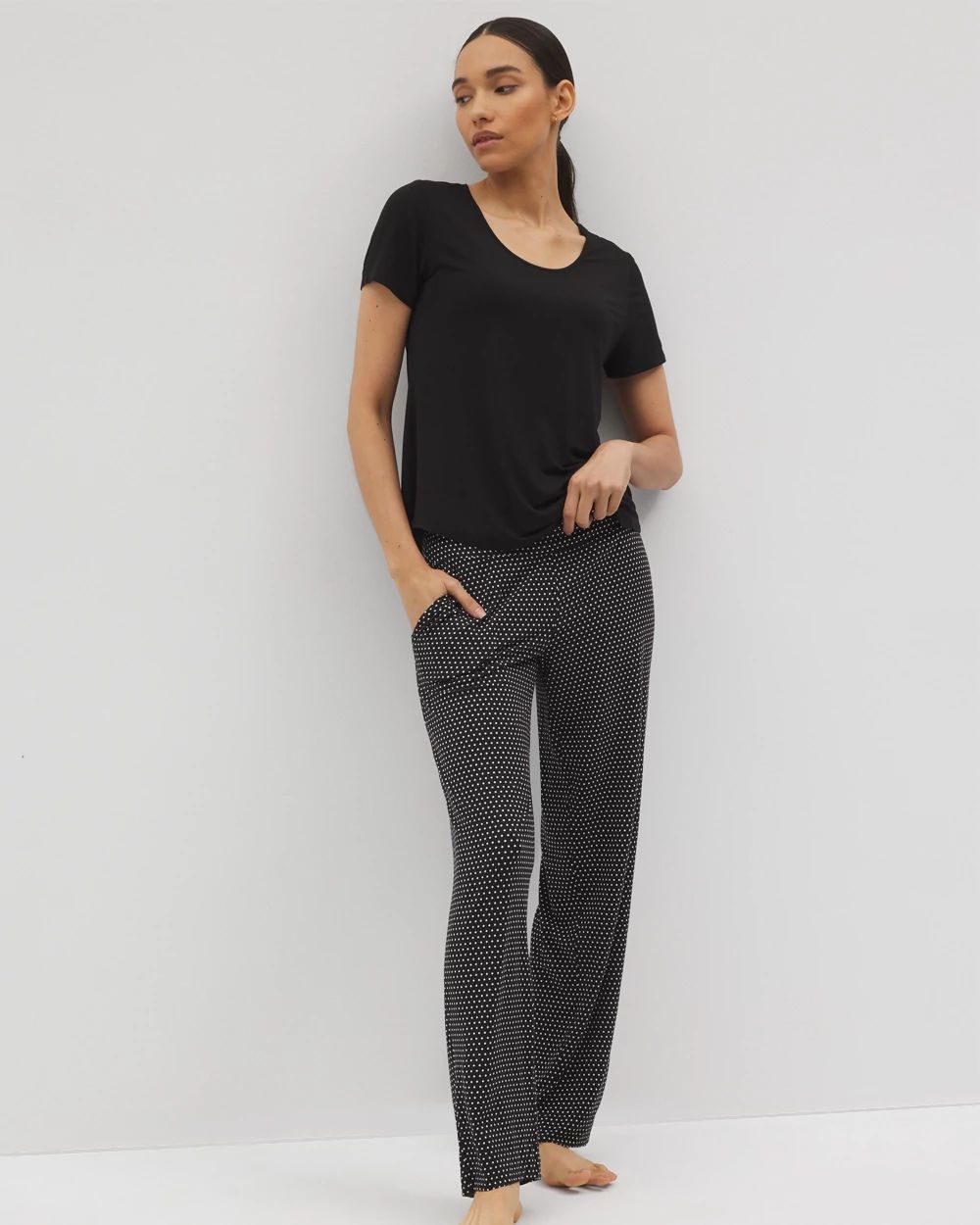 Cool Nights Packaged Short-Sleeve Pant Pajama Set