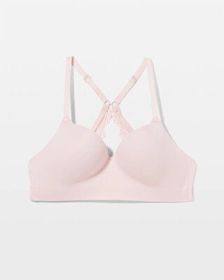 Luxe Wireless Bra with Lace Back click to view larger image.