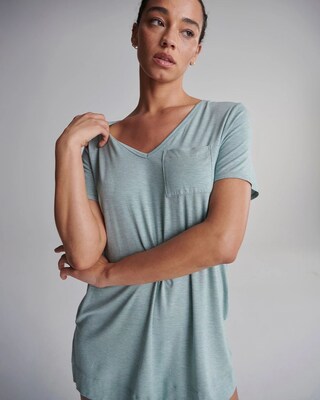 Short Sleeve Pajama Tunic Tee
