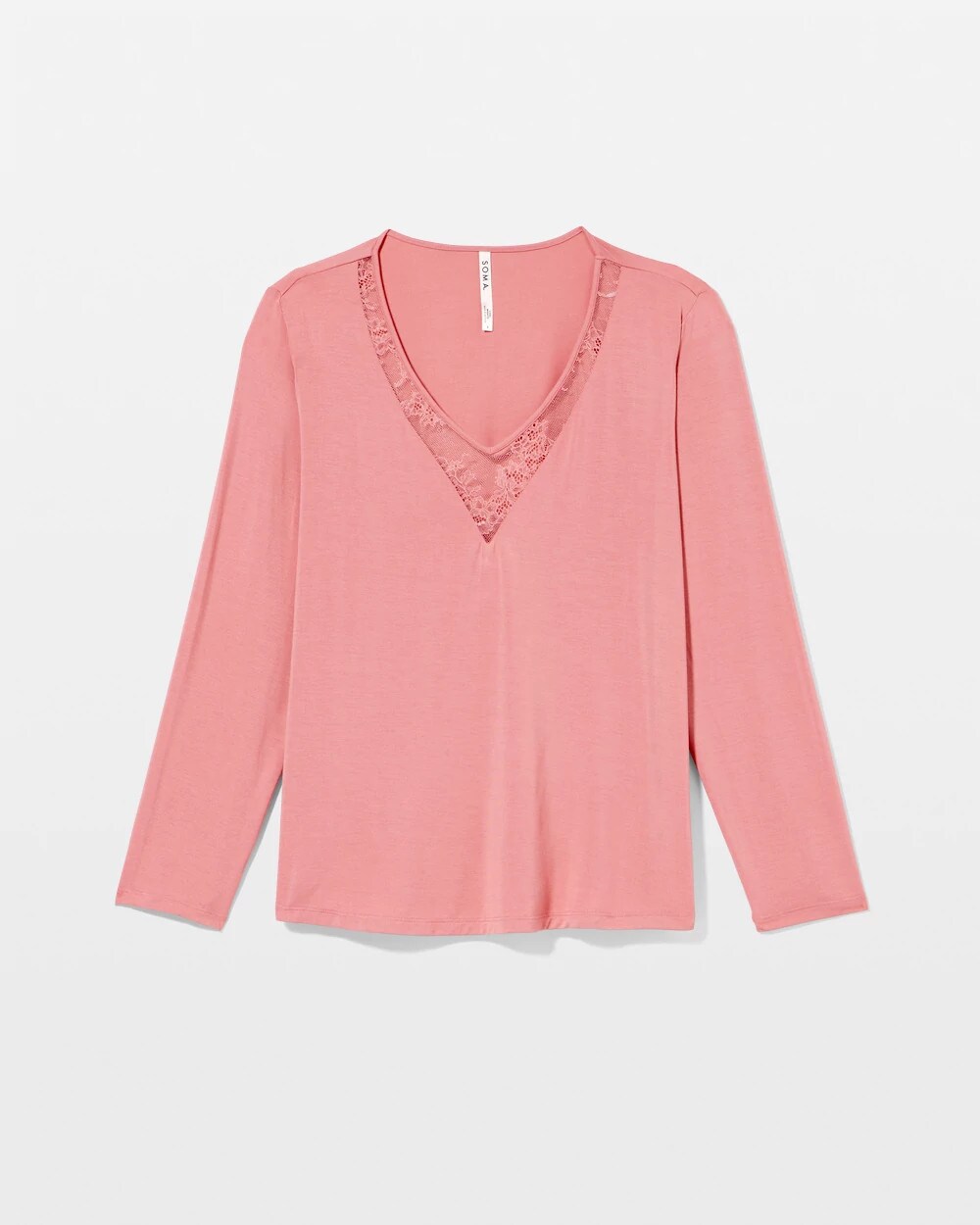 Lace Long Sleeve Pajama Top