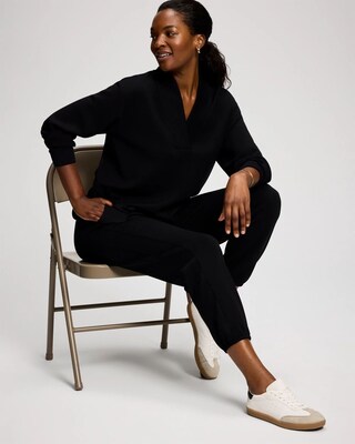 Modern Modal Relaxed V-Neck Top click to view larger image.