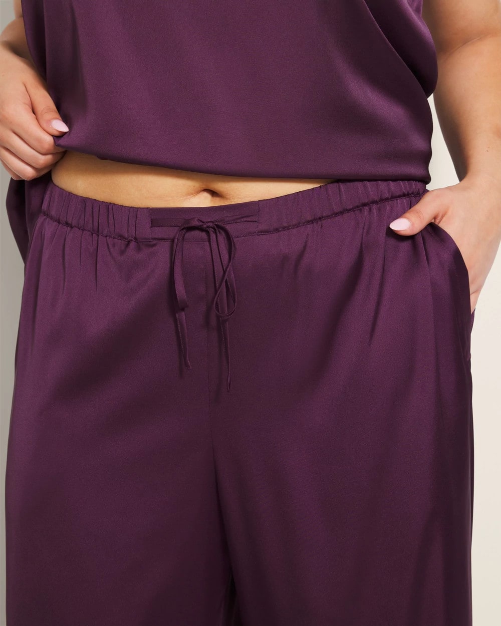 Wide-Leg Pajama Pants