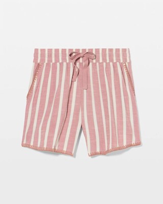 Beach Cotton Relaxed Blanket Stitch Shorts click to view larger image.