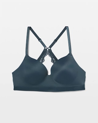 Luxe Wireless Bra with Lace Back click to view larger image.