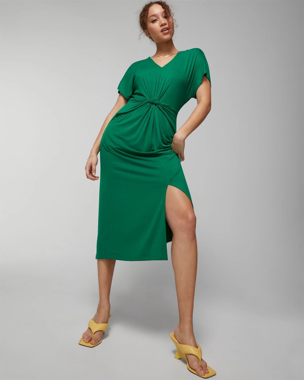 Knot Front Midi Bra Dress