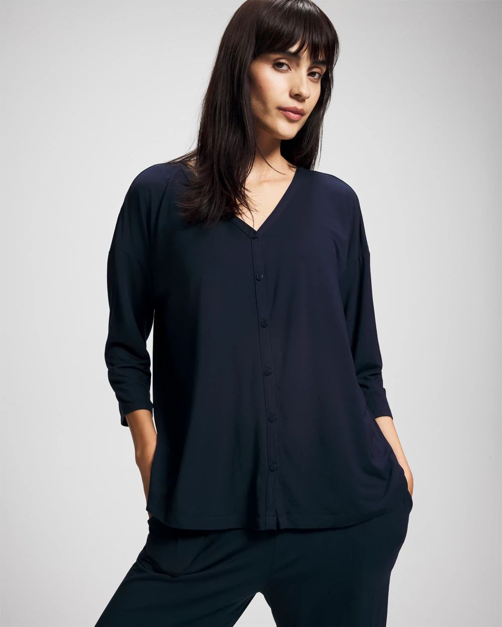 Cool Nights Button-Up Pajama Top