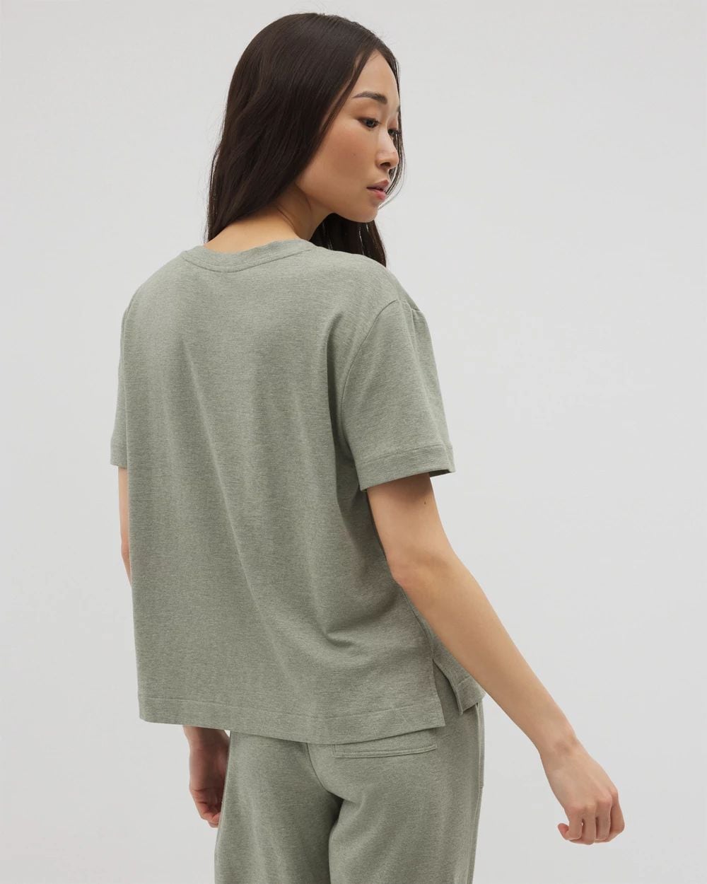 Most Loved Cotton Short-Sleeve Pocket Pajama Tee