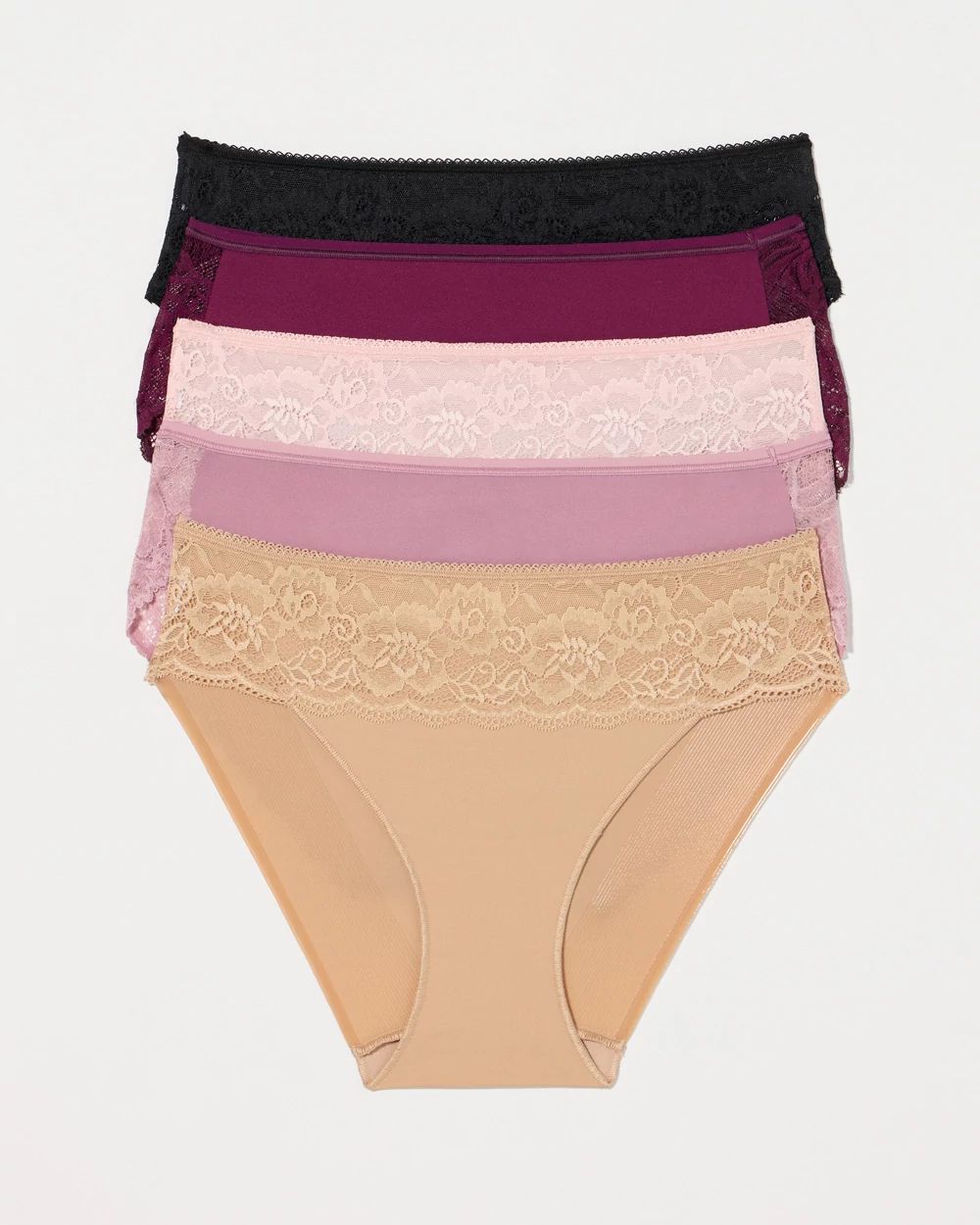 Vanishing Edge Lace Mixed Hipster Panty 5-Pack