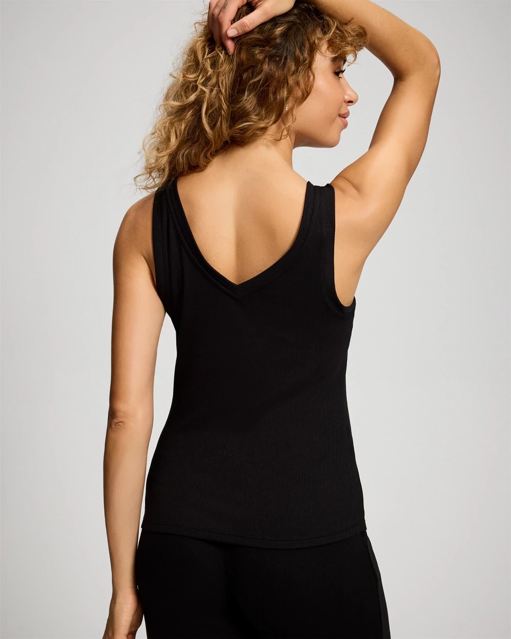 Lightweight Rib Knit Slim Fit Pajama Tank