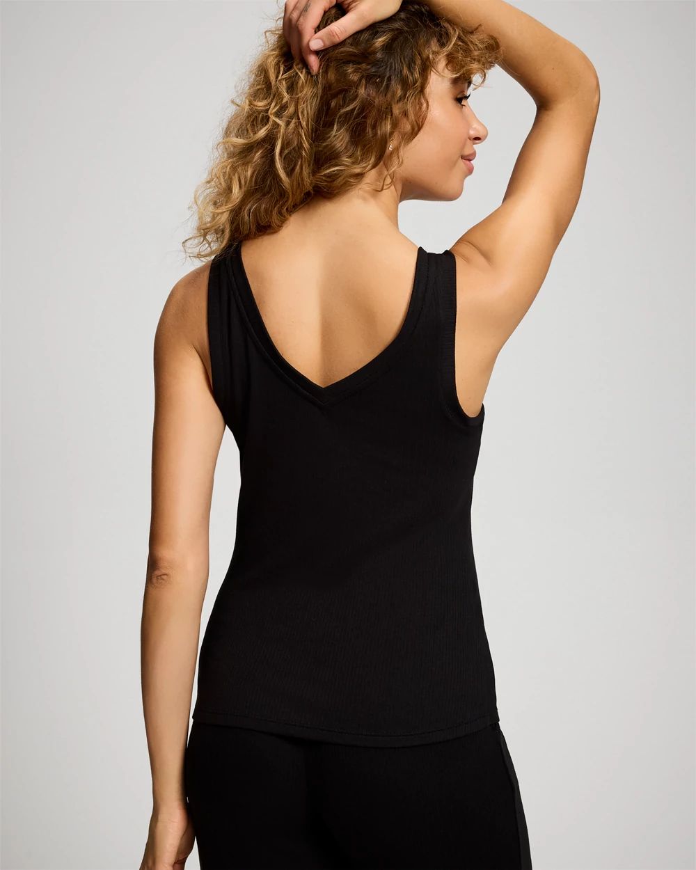 Lightweight Rib Knit Slim Fit Pajama Tank