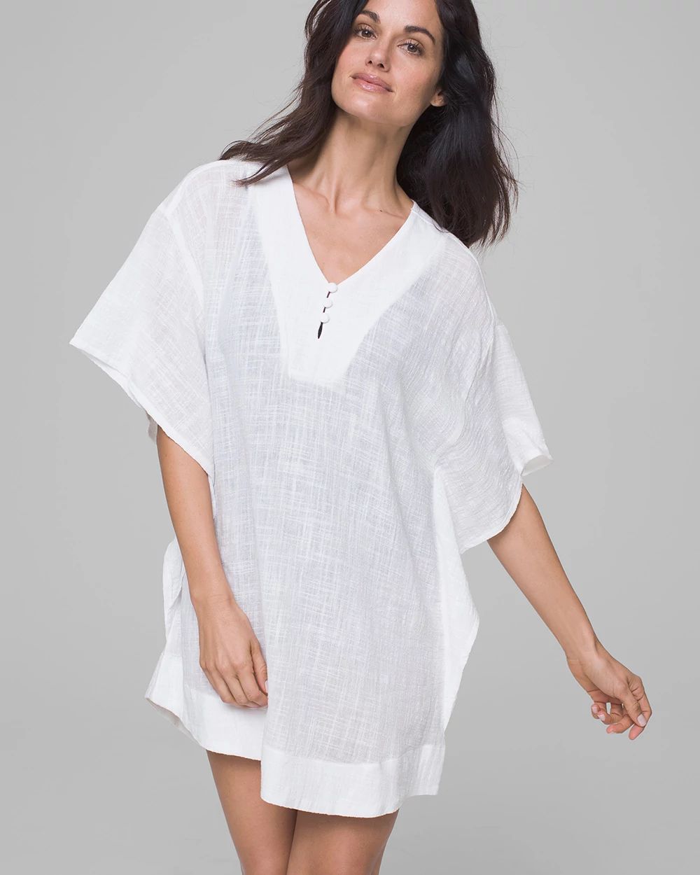 Paxi Isle Cotton Gauze Tunic Coverup